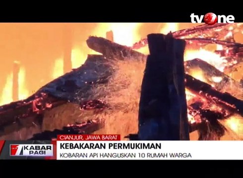 Kebakaran di Permukiman Padat, 10 Rumah Hangus