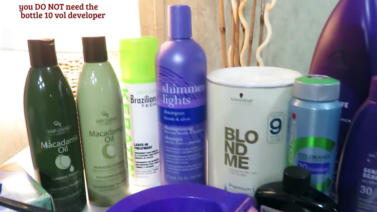 DIY: PLATINUM BLONDE- DARK TO BLONDE AT HOME (KIM KARDASHIAN HAIR!)