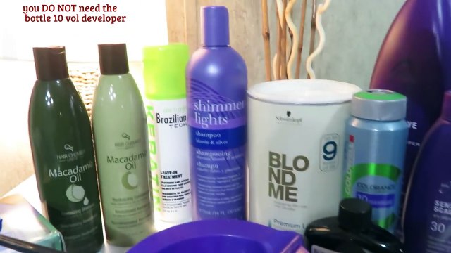 DIY: PLATINUM BLONDE- DARK TO BLONDE AT HOME (KIM KARDASHIAN HAIR!)