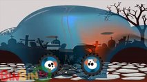 Scary Truck vs Police Car Cartoon - Monster Trucks For Kids - Street Vehicle Children