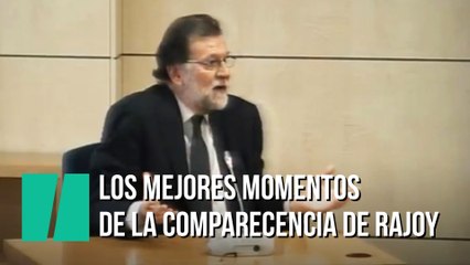 Los mejores momentos del paso de Rajoy por la Audiencia Nacional