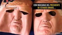 ¡De película! Ladrones roban cajero automático disfrazados con máscara de Trump