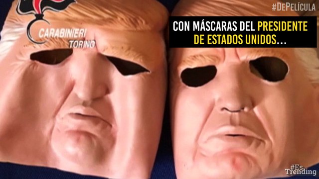 ¡De película! Ladrones roban cajero automático disfrazados con máscara de Trump