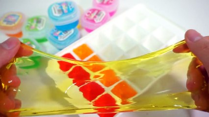 How To Make Rainbow Triangle Ice Jelly Pudding Clay Slime - Colours Slime Ice Pretend Play