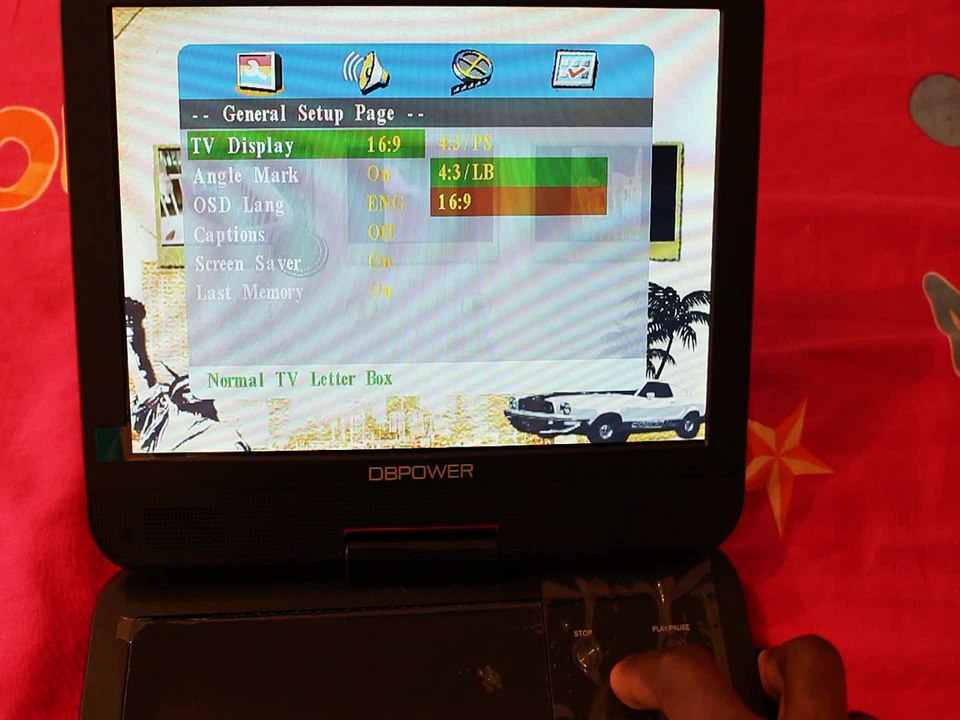 DBPOWER 9.5" Portable DVD Player, 5 Hour Rechargeable Battery, Swivel Screen, Supports SD Card and USB, Direct Play in F