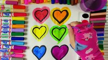 Et couleur coloration les couleurs tiré pour main coeur enfants Apprendre Pages hd