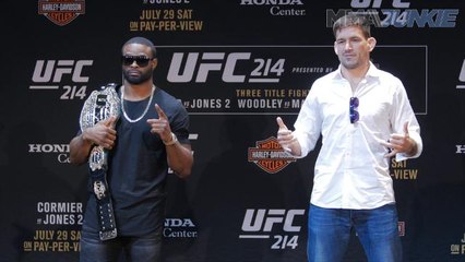 UFC 214 press conference face-offs