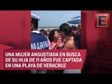 Video: Madre pierde de vista a su hija en la playa y esto pasó