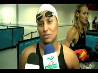 Susana Escobar queda a deber en natación