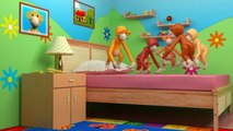 Five Little Monkeys Jumping on the Bed Nursery Rhyme Cartoon 3D Animation Rhymes Songs for