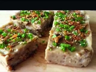 Gâteau à la vapeur patate douce orh kueh/芋粿/芋头糕