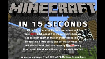 Minecraft in 15 seconds