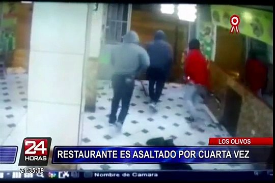 Los Olivos: sustraen 2 mil 500 soles de restaurante que es asaltado por cuarta vez
