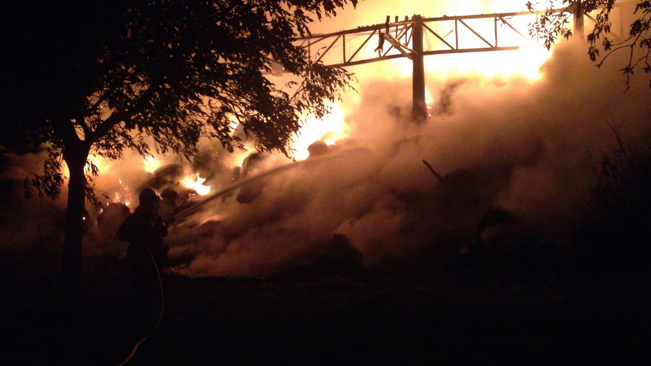 Incendie d'un hangar agricole à Schweighouse-Thann dans le Haut-Rhin