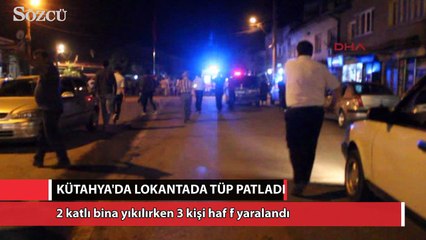 Tüp patladı, 2 katlı bina yıkıldı!