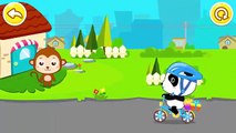 Et animé bébé des jeux enfants Apprendre Nouveau autocollants thèmes véhicule mots Panda babybus