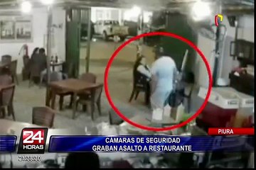 Piura: cámaras de seguridad identificaron a delincuentes que asaltaron restaurante