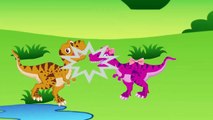 Dinosaurs Vs Elephant Cartoons For Children - Elephant Vs Dinosaurs Finger Family - Curious George