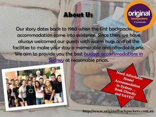 Cheap Backpackers Sydney - Originalbackpackers.com.au
