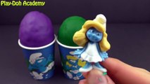 Smurfs Play-Doh Surprise Eggs Cups - Slouchy Smurf, Gargamel, Smurfette