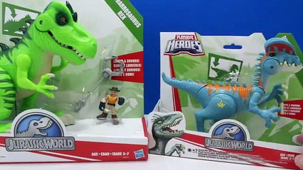 Jurassic World toys HAUL! Playskool Heroes, T-rex, Indominus Rex dinosaur toy Jurassic Par