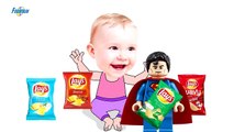Bad Baby crying and learn colors-Colorful Chips Lays vs Supe