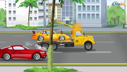 The White Ambulance & Police Car Real Heroes in the City Emergency Vehicles New Kids Cartoon