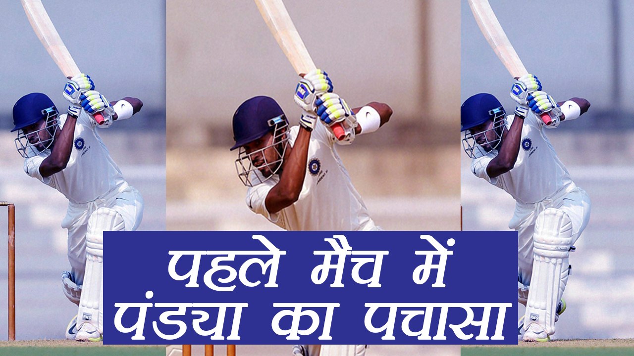 India vs SL test : Hardik Pandya's maiden 50 helps visitors put 600 runs on scoreboard | वनइंडिया हिंदी