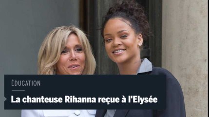 La chanteuse Rihanna est sortie enthousiaste de sa rencontrer avec Macron