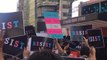 Transgender rights activists protest Trump's military ban in Times Square