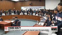 Ex-presidential chief of staff Kim Ki-choon and former Culture Ministers found guilty in their first sentencing hearings