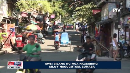 SWS: Bilang ng mga nagsabing sila'y nagugutom, bumaba