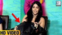 Ekta Kapoor Covers Her Short Dress With A Bag