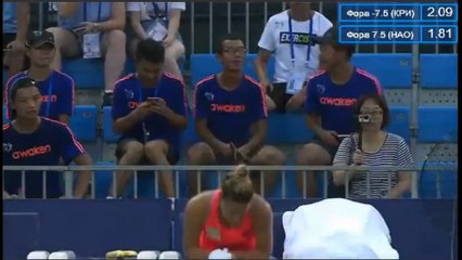 L'improbable abandon de Kristyna Pliskova : elle se coince le doigt dans un ventilateur !