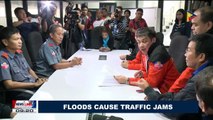 Floods cause traffic jams