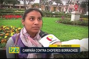 Municipalidad de Barranco realiza campaña contra choferes ebrios