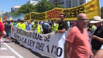 Huelga de taxistas contra el exceso de licencias VTC