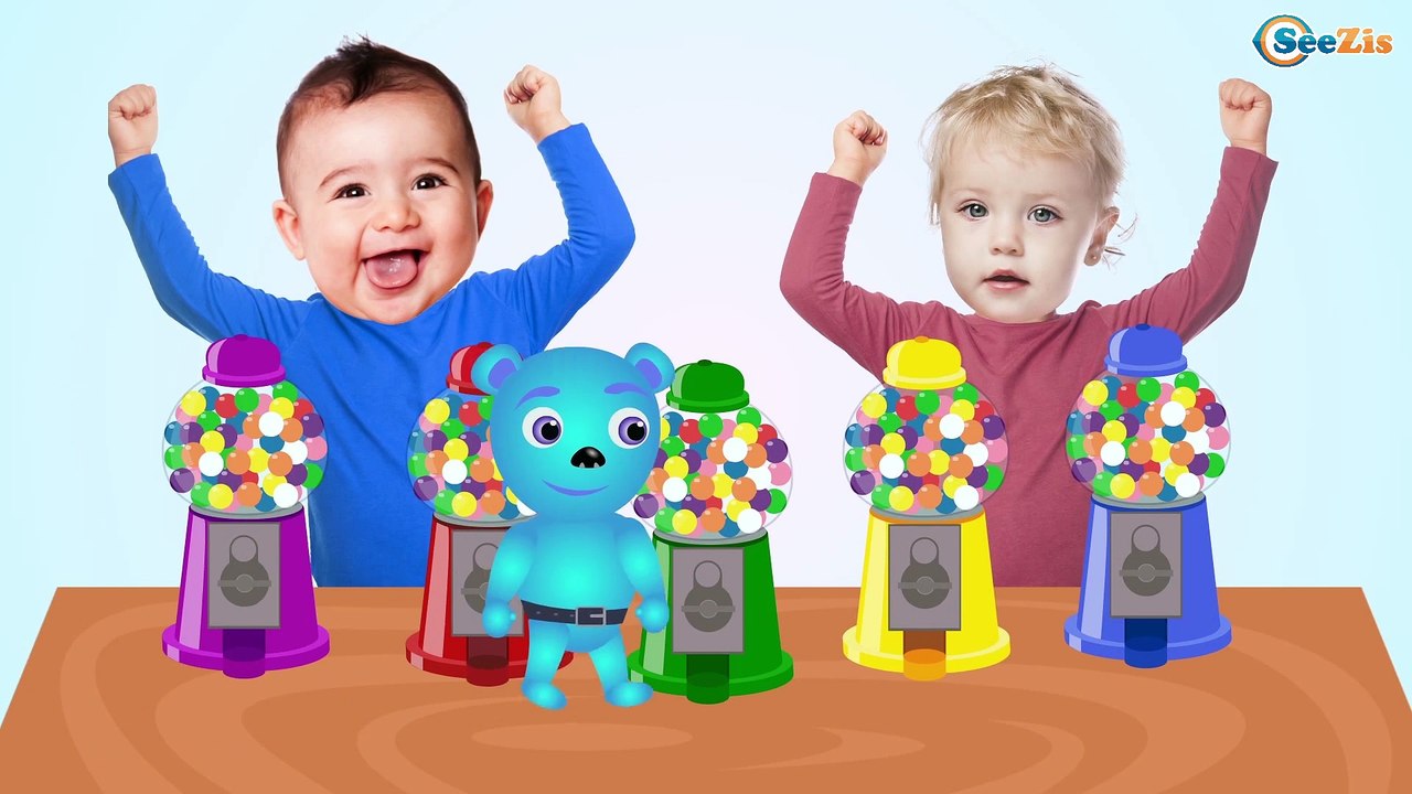 Bad Baby Crying and Baby Learn Colors Gummy Bear Boss baby Colorful Gumball Finger Family Songs