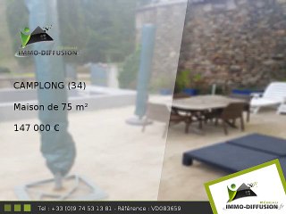 Maison A vendre Camplong 75m2 - 147 000 Euros
