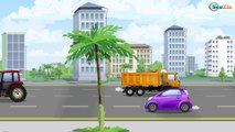 Kids Car Cartoons The Police Car & Fire Truck rescue in the Trucks City 2D Animation Children Video