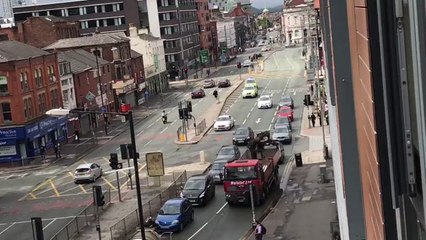 Police Arrive on Scene to Arrest Man With Knife and Crossbow in Manchester