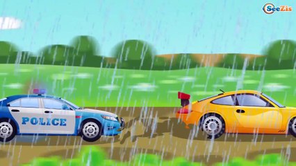 Police Car Real Super Hero - Emergency Vehicles Crazy Race | Cars & Trucks Cartoons for children