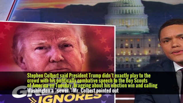 Stephen Colbert Says Trump Attacked Boy Scouts’ ‘Belief in Our Democracy’