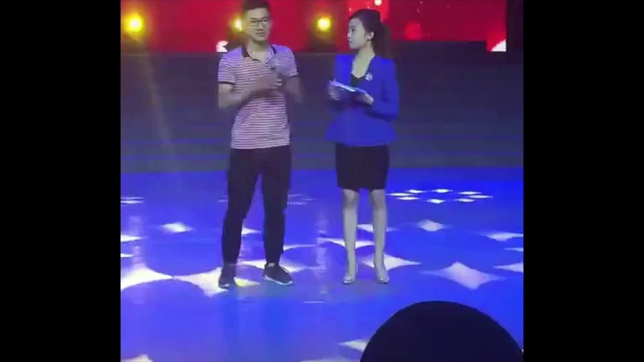 une présentatrice chinoise s'évanouie en directe !