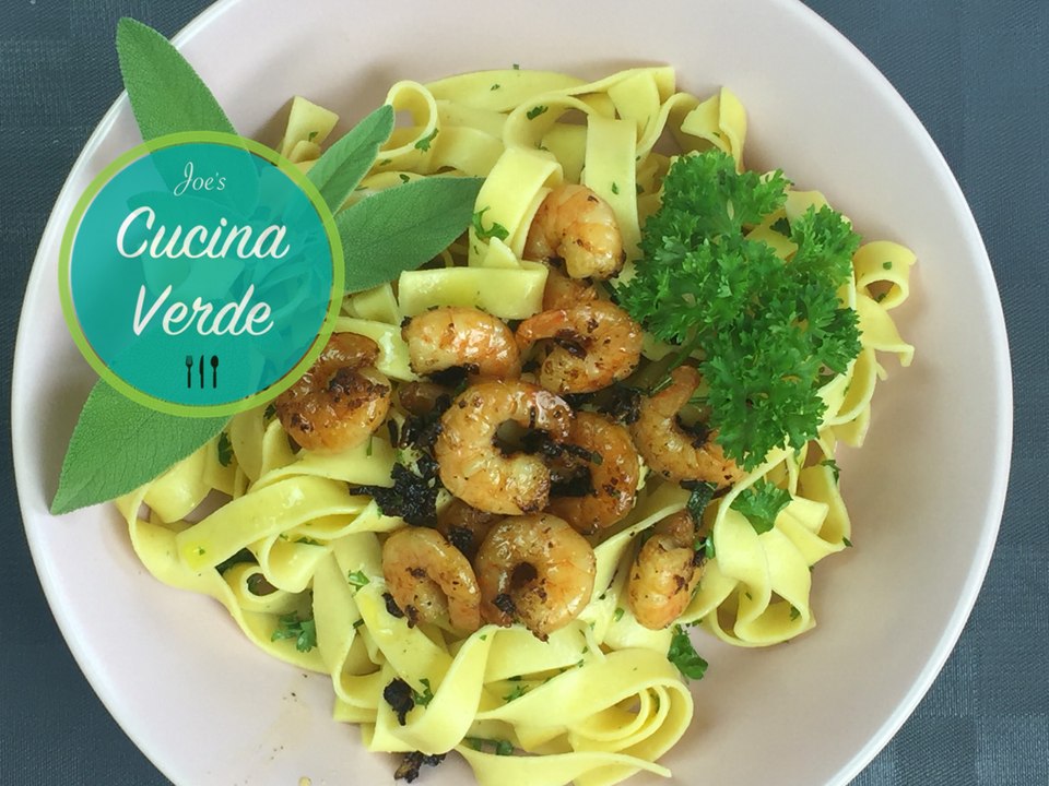 Spaghetti Aglio e Olio mit Shrimps - Rezept