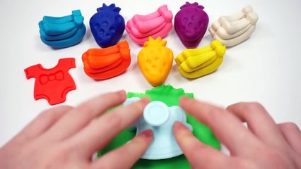 Learn Colours Play Dough Rainbow Strawberry Banana Modeling Clay For Kids Video