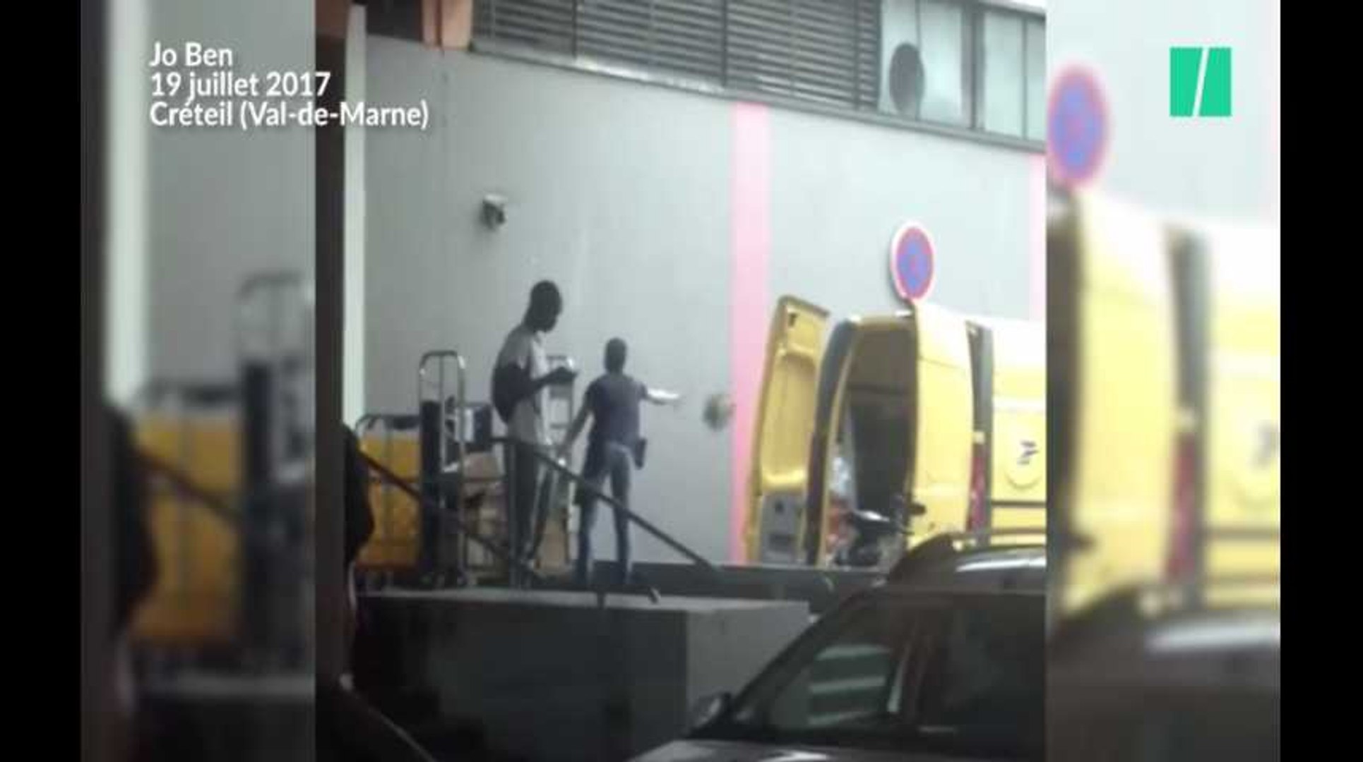 La Poste fait scandale avec cette vidéo montrant un employé jeter des colis  à Créteil - Vidéo Dailymotion
