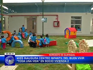 MIES inaugura Centro Infantil del Buen Vivir Toda Una Vida en Socio Vivienda 2 - Guayaquil