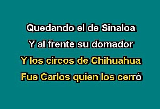 LOS TIGRES - EL CIRCO (KARAOKE)