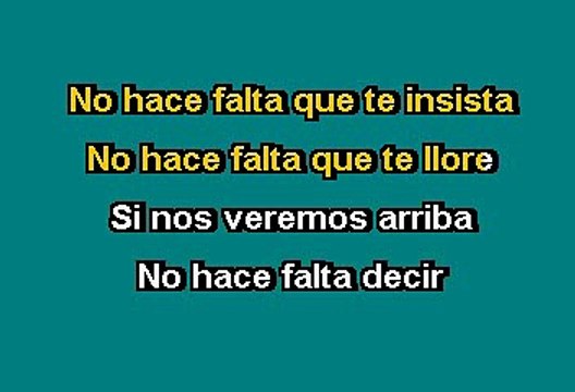 Manuel Mijares - No hace falta (Karaoke)